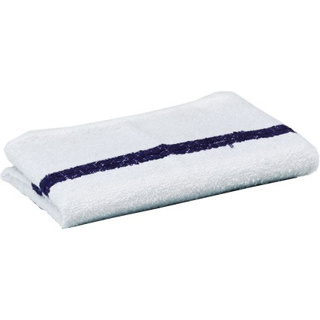 Peri wipe, 100% cotton, white with blue stripes, 15x15"