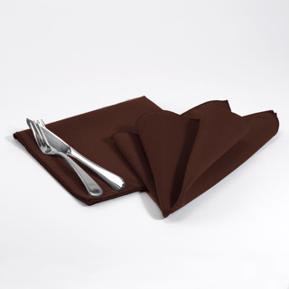 Serviette de table, chocolat, 18x18"