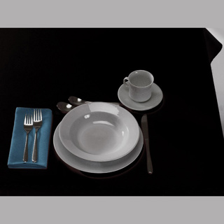 Tablecloth, black, 44x44"