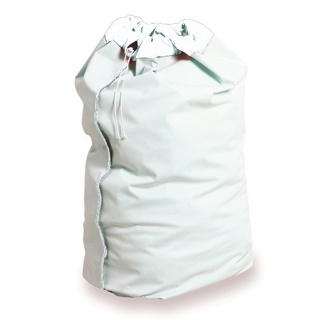Vinyl laundry bag with white topper, green, 30x40"