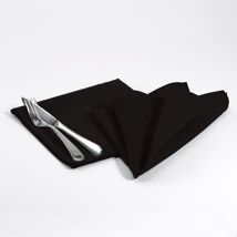 Serviette de table, noir, 18x18"