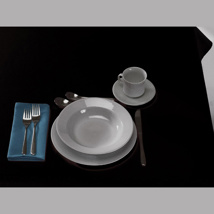 Nappe de table, noir, 35x35''