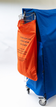 Nylon laundry bag, clean linen, orange, 24x36"