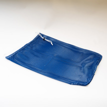 Mesh sorting bag with white topper, blue, 18x30"