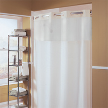 Shower curtain, white litchfield, 71x74"