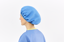 Bouffant OR cap with elastic, blue, 19"
