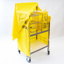 PPE isolation cart cover, bilingual, yellow