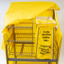 PPE gown dispenser, bilingual, yellow, 12x20"
